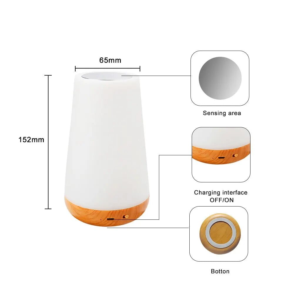 Vellix™ Remote Control Lamp With Touch Night Light