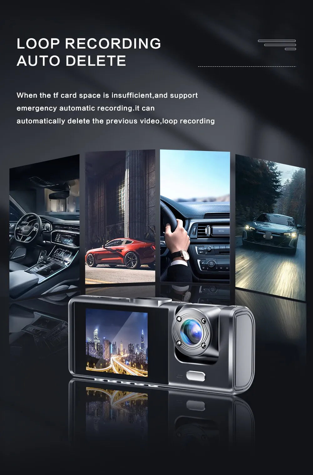 Vellix™ 1080P Screen Night Vision Dash Camera